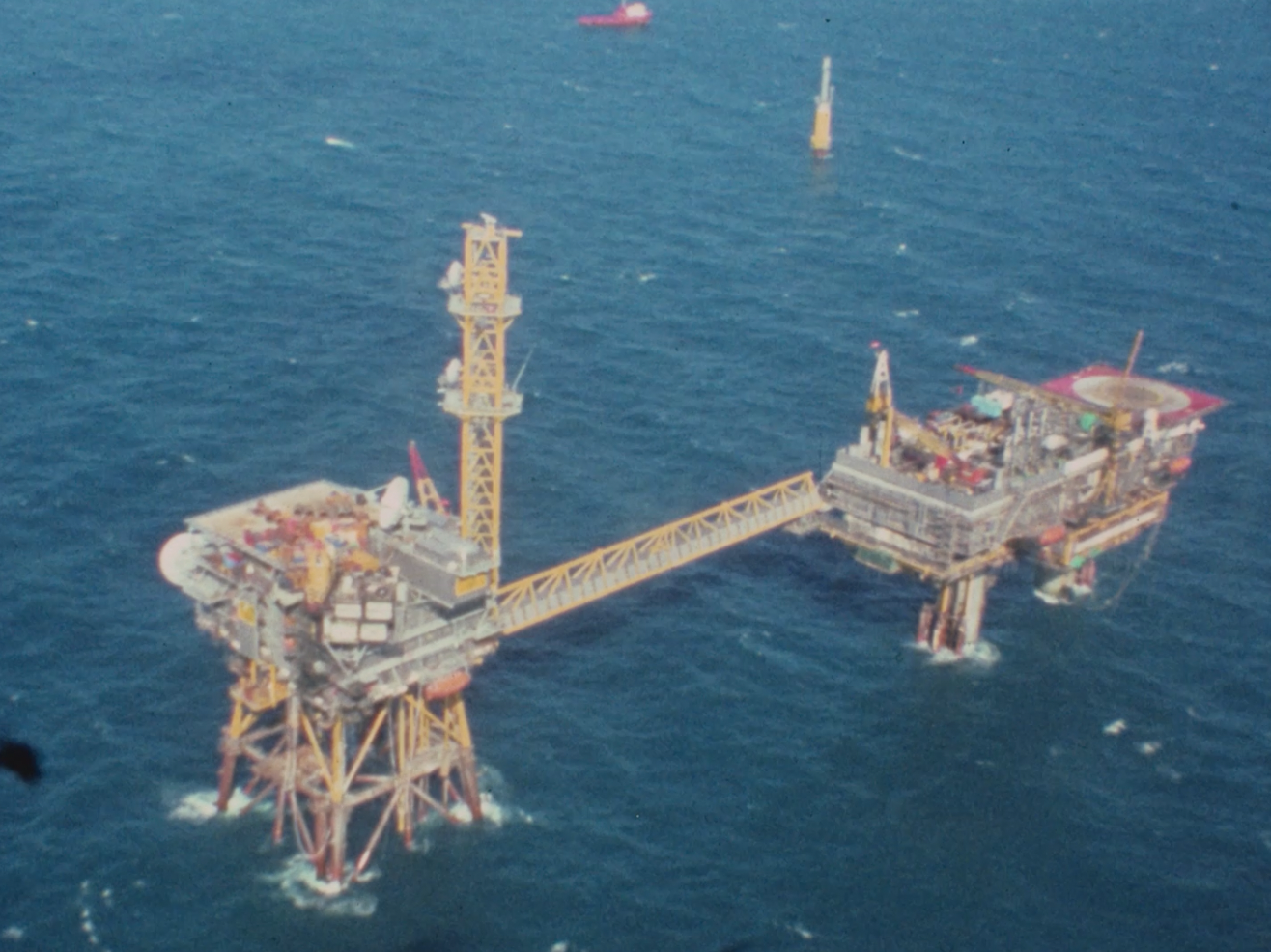 Plate-forme pétrolière en mer du Nord